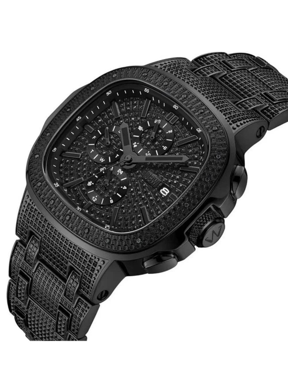 NWT JBW Heist GMT Quartz Black Dial Unisex Watch